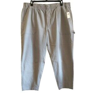 Old Navy Women Ankle Pants Gray Pulla High Rise Pull On Stretch Waist - XXL  NWT